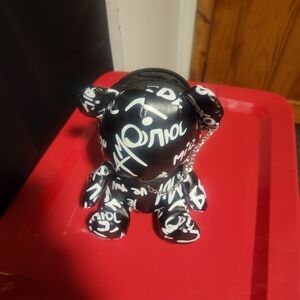 Chic Black and White Bear Mini Bag